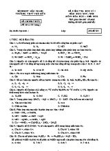 Đề kiểm tra học kỳ I môn Hóa học Lớp 10 (Cơ bản) - Mã đề 201 - Năm học 2019-2020 - Trường THPT Phú Hữu